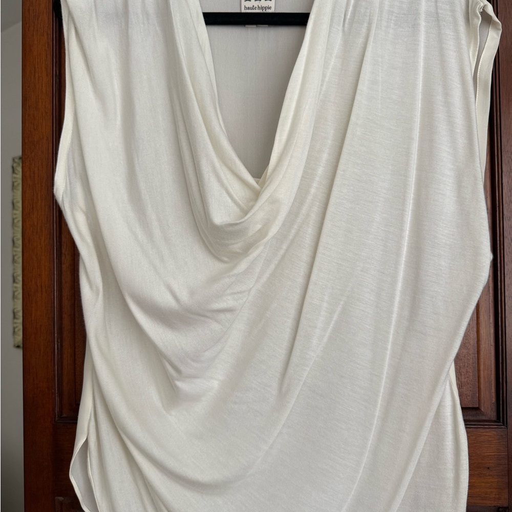 Women's Cream Drape Top